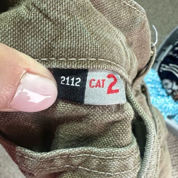 Carhartt Men’s FR jeans Cargo 36 x 32 Tan Brown Worn Electrical Construction - Picture 13 of 13